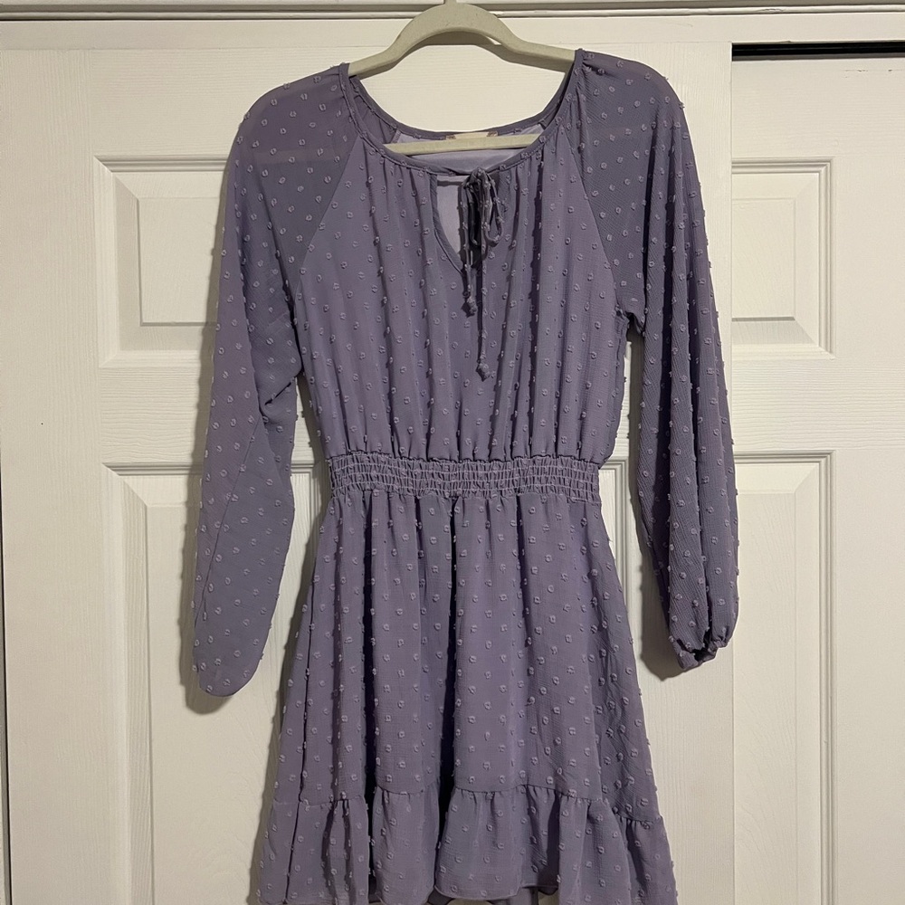 Altar'd State Lilac Long-Sleeve Dress